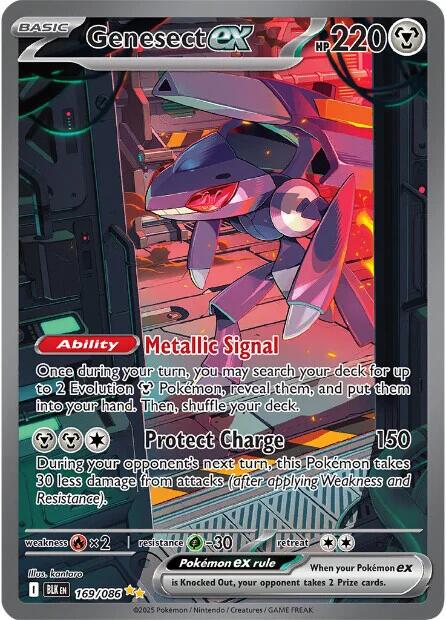 Black Bolt Genesect ex Pokémon card
